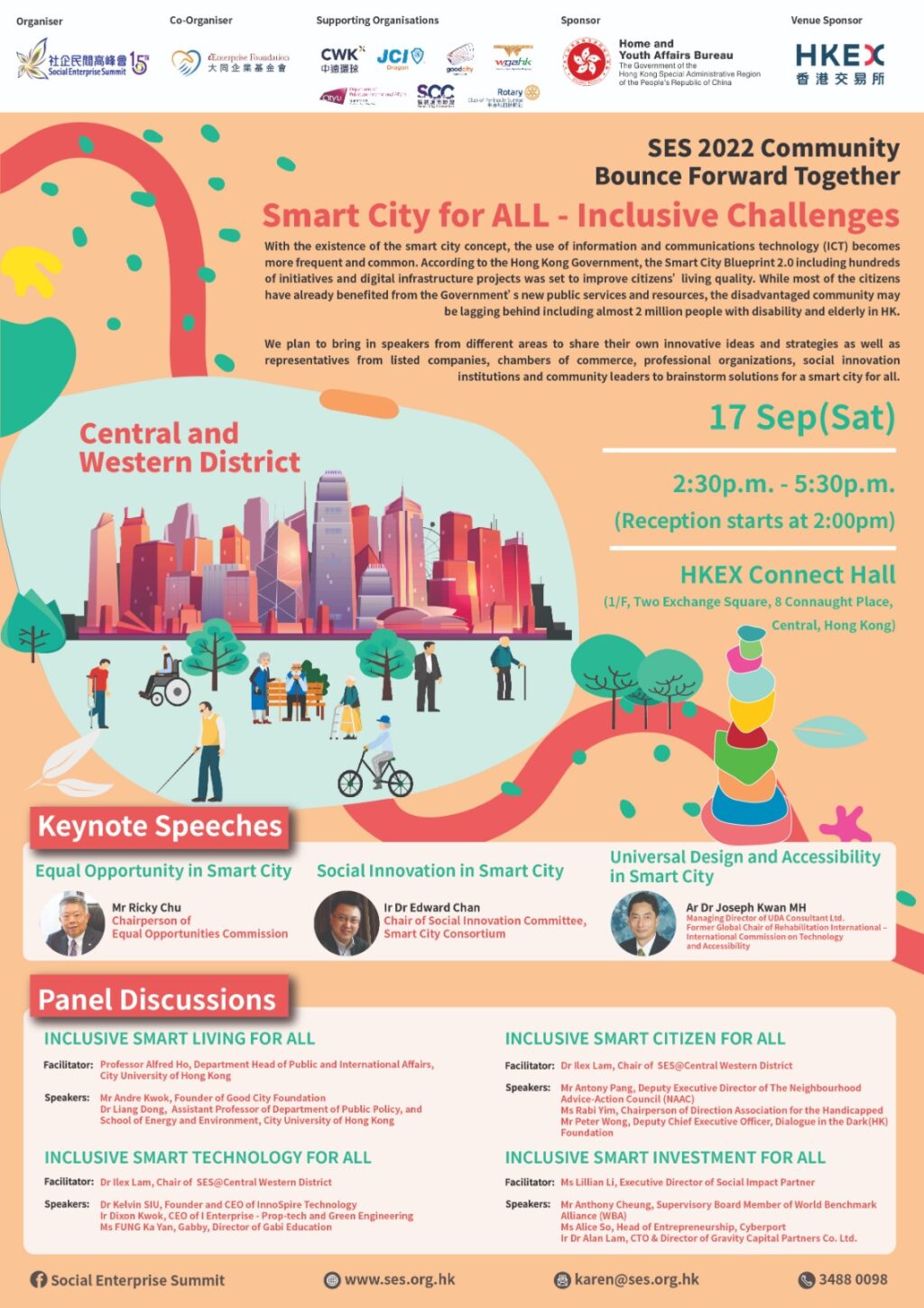 A poster for “Smart City for ALL – Inclusive Challenges”.